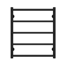 Рушникосушарка водяна Ladder П5 500х600 Deffi нержавіюча сталь (Чорний, Нижнє підключення)