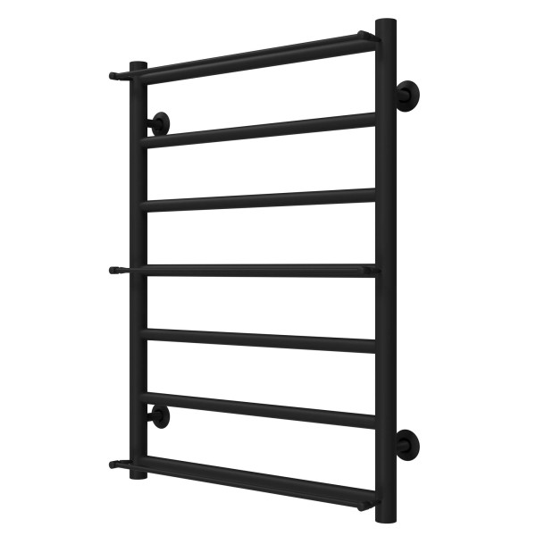 Buy Water heated towel rail Ladder P7 500х700 Deffi stainless steel (Black, Bottom connection)