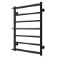 Buy Water heated towel rail Ladder P7 500х700 Deffi stainless steel (Black, Bottom connection)