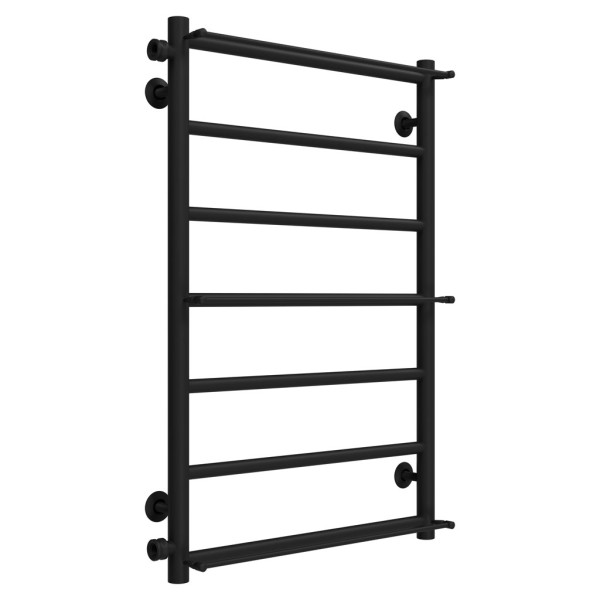 Wasserbeheizter Handtuchhalter Ladder P7 500х800 Deffi edelstahl (Schwarz, Seitlicher linker Anschluss)