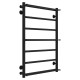Wasserbeheizter Handtuchhalter Ladder P7 500х800 Deffi edelstahl (Schwarz, Seitlicher linker Anschluss)