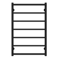 Water heated towel rail Ladder P7 500х800 Deffi stainless steel (Black, Bottom connection)