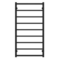 Water heated towel rail Ladder P9 500х1000 Deffi stainless steel (Black, Bottom connection)