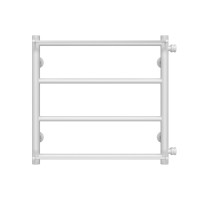 Wasserbeheizter Handtuchhalter Ladder P4 400х500 Deffi edelstahl (Weiss, Seitlicher rechter Anschluss)