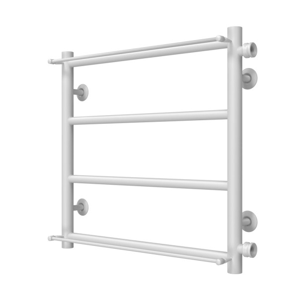 Wasserbeheizter Handtuchhalter Ladder P4 400х500 Deffi edelstahl (Weiss, Seitlicher rechter Anschluss)