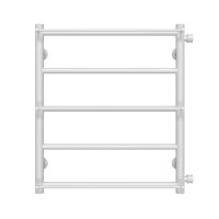 Wasserbeheizter Handtuchhalter Ladder P5 500х600 Deffi edelstahl (Weiss, Seitlicher rechter Anschluss)