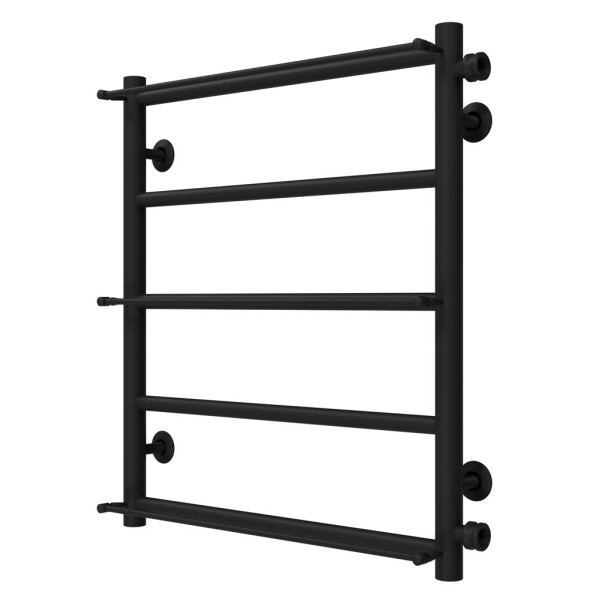 Купити рушникосушарку водяну Ladder П5 500х600 Deffi нержавіюча сталь (Чорний, Бокове праве підключення)