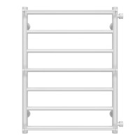 Water heated towel rail Ladder P7 500х700 Deffi stainless steel (White, Side right connection)