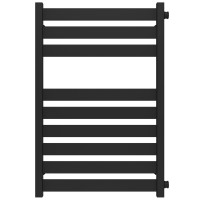 Water heated towel rail Victoria P9 500х800 Deffii stainless steel (Black, Side right connection)