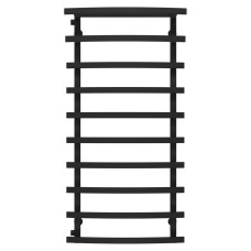 Water heated towel rail Lotos P10 400х1200 Deffi stainless steel (Black, Side left connection)