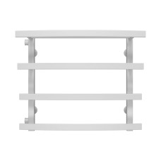 Water heated towel rail Lotos P4 400х500 Deffi stainless steel (White, Side left connection)