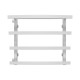 Buy water heated towel rail Lotos P4 400х500 Deffi stainless steel (White, Side left connection)