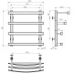 Buy water heated towel rail Lotos P4 400х500 Deffi stainless steel (White, Side left connection)