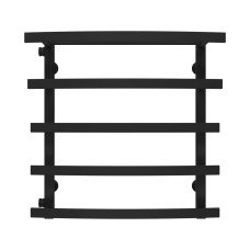 Water heated towel rail Lotos P5 400х600 Deffi stainless steel (Black, Side left connection)