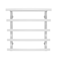 Water heated towel rail Lotos P5 400х600 Deffi stainless steel (White, Bottom connection)