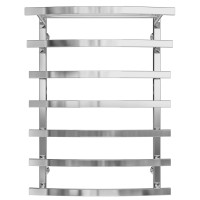 Water heated towel rail Lotos P7 400х800 Deffi stainless steel (Chrome, Bottom connection)