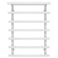 Water heated towel rail Lotos P7 400х800 Deffi stainless steel (White, Bottom connection)