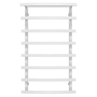 Water heated towel rail Lotos P8 400х1000 Deffi stainless steel (White, Bottom connection)