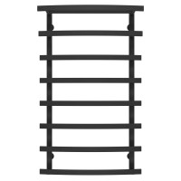 Water heated towel rail Lotos P8 400х1000 Deffi stainless steel (Black, Bottom connection)