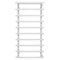 Water heated towel rail Lotos P10 400х1200 Deffi stainless steel (White, Side right connection)