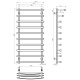 Wasserbeheizter Handtuchhalter Lotos P10 500х1200 Deffi edelstahl (Weiss, Seitlicher rechter Anschluss)