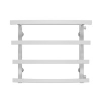 Water heated towel rail Lotos P4 400х500 Deffi stainless steel (White, Side right connection)