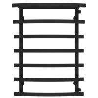Water heated towel rail Lotos P7 400х800 Deffi stainless steel (Black, Side right connection)
