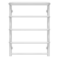Towel dryer water Standart with shelf P5 500х700 Deffi Stainless Steel (White, Side left connection)