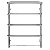 Towel dryer water Standart with shelf P5 500х700 Deffi Stainless Steel (Black, Bottom connection)