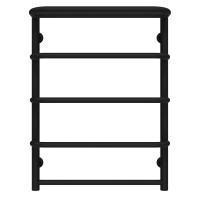 Towel dryer water Standart with shelf P5 500х700 Deffi Stainless Steel (Black, Side connection right)