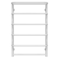 Towel dryer water Standart with shelf P6 500х800 Deffi Stainless Steel (White, Bottom connection)