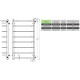 Buy a Standart water towel dryer with a shelf P6 500х800 Deffi Stainless Steel (Chrome, Side left connection)