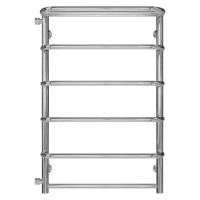 Рушникосушарка водяна Стандарт з полицею П6 500х800 Deffi нержавіюча сталь (Хром, Бокове ліве підключення)