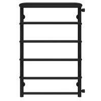 Towel dryer water Standart with shelf P6 500х800 Deffi Stainless Steel (Black, Side left connection)