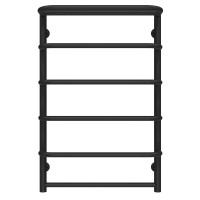 Towel dryer water Standart with shelf P6 500х800 Deffi edelstahl (Schwarz, Anschluss unten)