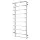 Towel dryer water Standart with shelf P10 500х1200 Deffi edelstahl (Weiss, Anschluss unten)