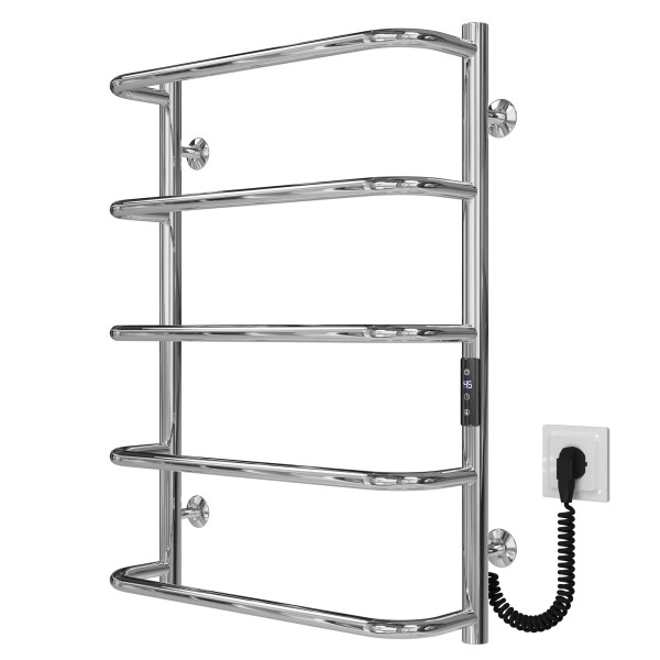 Buy an electric heated towel rail Standard P5 500х700 Deffi stainless steel (Chrome, JD03, Right connection)