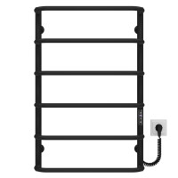 Elektrischer Handtuchwärmer Standard P6 500х800 Deffi edelstahl (Schwarz, JD03, Richtige Verbindung)