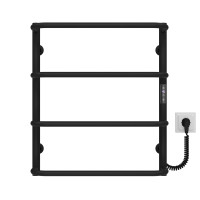 Elektrischer Handtuchwärmer Standard P4 400х600 Deffi edelstahl (Schwarz, JD03, Richtige Verbindung)
