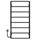 Buy an electric heated towel rail Standard P8 500х1000 Deffi stainless steel (Black, JD03, Left connection)