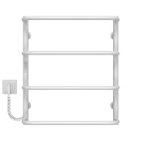 Elektrischer Handtuchwärmer Standard P4 400х600 Deffi edelstahl (Weiss, WD03, Linker Anschluss)