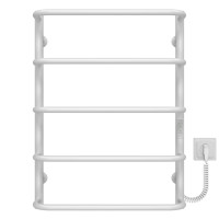 Electric heated towel rail Standard P5 500х700 Deffi stainless steel (White, WD03, Right connection)