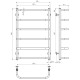 Kup elektryczny podgrzewacz ręczników Standard P6 500х800 Deffi stal nierdzewna (Biały, WD03, Prawe połączenie) 