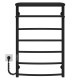 Купити рушникосушарку електричну Отель П7 500х800 Deffi нержавіюча сталь (Чорний, JD03, Ліве підключення)