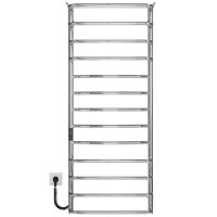 Electric heated towel rail Yunist P13 500х1300 Deffi stainless steel (Chrome, JD03, Left connection)