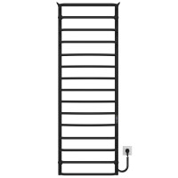 Electric heated towel rail Yunist P15 500х1500 Deffi stainless steel (Black, JD03, Right connection)