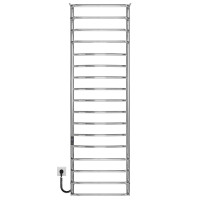 Electric heated towel rail Yunist P17 500х1700 Deffi stainless steel (Chrome, JD03, Left connection)