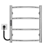 Elektryczny podgrzewacz ręczników Classic P4 400х500 Deffi stal nierdzewna (Chrome, JD03, Połączenie lewe)