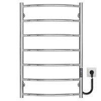 Electric heated towel rail Classic P7 500х800 Deffi stainless steel (Chrome, JD03, Right connection)