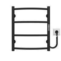 Elektrischer Handtuchwärmer Classic P4 400х500 Deffi edelstahl (Schwarz, JD03, Richtige Verbindung)